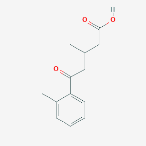 molecular formula C13H16O3 B3315310 3-Methyl-5-(2-methylphenyl)-5-oxovaleric acid CAS No. 951892-74-3