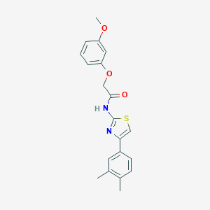 molecular formula C20H20N2O3S B331539 N-[4-(3,4-dimethylphenyl)-1,3-thiazol-2-yl]-2-(3-methoxyphenoxy)acetamide 