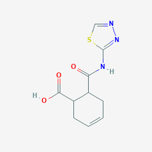 molecular formula C10H11N3O3S B331544 6-(1,3,4-Thiadiazol-2-ylcarbamoyl)cyclohex-3-ene-1-carboxylic acid 