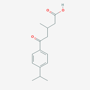 molecular formula C15H20O3 B3315492 5-(4-Isopropylphenyl)-3-methyl-5-oxovaleric acid CAS No. 951893-25-7
