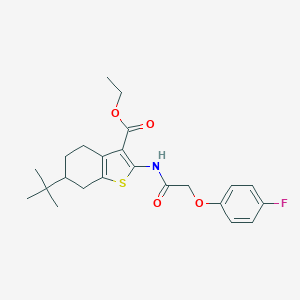 Ethyl 6-tert-butyl-2-{[(4-fluorophenoxy)acetyl]amino}-4,5,6,7-tetrahydro-1-benzothiophene-3-carboxylate