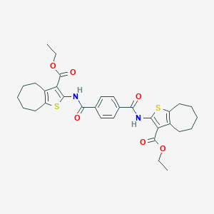 diethyl 2,2'-[benzene-1,4-diylbis(carbonylimino)]bis(5,6,7,8-tetrahydro-4H-cyclohepta[b]thiophene-3-carboxylate)