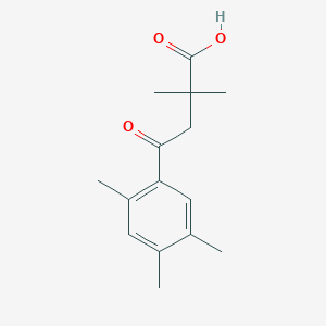 molecular formula C15H20O3 B3315577 2,2-二甲基-4-氧代-4-(2,4,5-三甲基苯基)丁酸 CAS No. 951893-65-5