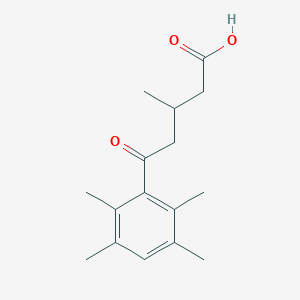 molecular formula C16H22O3 B3315594 3-Methyl-5-oxo-5-(2,3,5,6-tetramethylphenyl)valeric acid CAS No. 951893-74-6