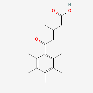 molecular formula C17H24O3 B3315605 3-Methyl-5-oxo-5-(2,3,4,5,6-pentamethylphenyl)valeric acid CAS No. 951893-80-4