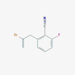 molecular formula C10H7BrFN B3315607 2-溴-3-(2-氰基-3-氟苯基)-1-丙烯 CAS No. 951893-82-6