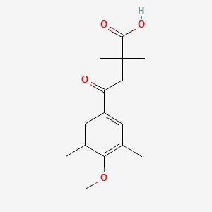 molecular formula C15H20O4 B3315613 2,2-Dimethyl-4-(3,5-dimethyl-4-methoxyphenyl)-4-oxobutyric acid CAS No. 951893-83-7