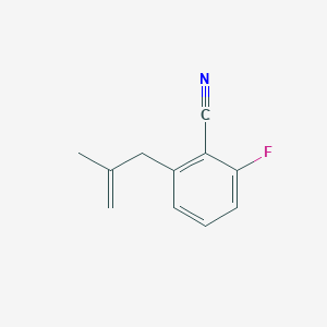 molecular formula C11H10FN B3315616 3-(2-Cyano-3-fluorophenyl)-2-methyl-1-propene CAS No. 951893-85-9