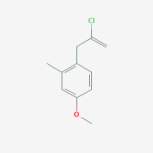 molecular formula C11H13ClO B3315623 2-Chloro-3-(4-methoxy-2-methylphenyl)-1-propene CAS No. 951893-88-2