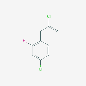 molecular formula C9H7Cl2F B3315664 2-Chloro-3-(4-chloro-2-fluorophenyl)-1-propene CAS No. 951894-27-2