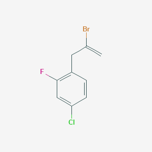 molecular formula C9H7BrClF B3315670 2-Bromo-3-(4-chloro-2-fluorophenyl)-1-propene CAS No. 951894-31-8