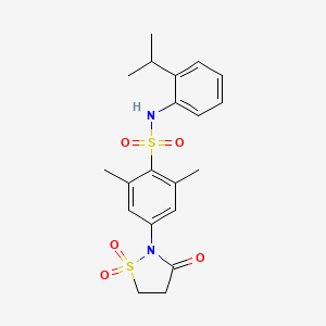 4-(1,1-dioxido-3-oxoisothiazolidin-2-yl)-N-(2-isopropylphenyl)-2,6-dimethylbenzenesulfonamide