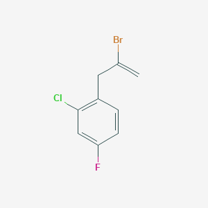 molecular formula C9H7BrClF B3315693 2-Bromo-3-(2-chloro-4-fluorophenyl)-1-propene CAS No. 951894-42-1