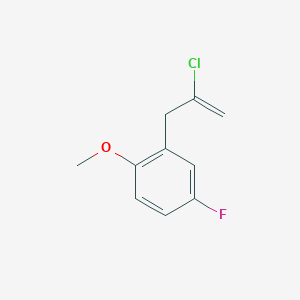molecular formula C10H10ClFO B3315743 2-Chloro-3-(5-fluoro-2-methoxyphenyl)-1-propene CAS No. 951894-75-0