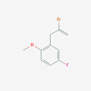 molecular formula C10H10BrFO B3315746 2-溴-3-(5-氟-2-甲氧基苯基)-1-丙烯 CAS No. 951894-78-3