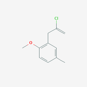 molecular formula C11H13ClO B3315749 2-Chloro-3-(2-methoxy-5-methylphenyl)-1-propene CAS No. 951894-81-8