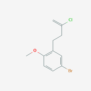 molecular formula C11H12BrClO B3315768 4-(5-Bromo-2-methoxyphenyl)-2-chloro-1-butene CAS No. 951894-93-2
