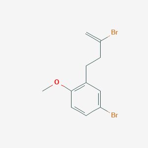 molecular formula C11H12Br2O B3315769 2-Bromo-4-(5-bromo-2-methoxyphenyl)-1-butene CAS No. 951894-96-5