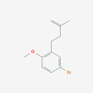 molecular formula C12H15BrO B3315773 4-(5-Bromo-2-methoxyphenyl)-2-methyl-1-butene CAS No. 951894-99-8