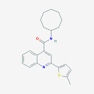 molecular formula C23H26N2OS B331580 N-cyclooctyl-2-(5-methylthiophen-2-yl)quinoline-4-carboxamide 