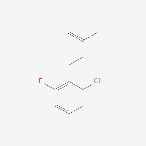 molecular formula C11H12ClF B3315801 4-(2-Chloro-6-fluorophenyl)-2-methyl-1-butene CAS No. 951895-21-9