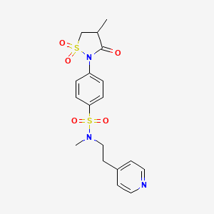 N-methyl-4-(4-methyl-1,1-dioxido-3-oxoisothiazolidin-2-yl)-N-(2-(pyridin-4-yl)ethyl)benzenesulfonamide