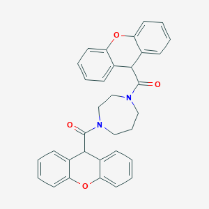 molecular formula C33H28N2O4 B331585 1,4-bis(9H-xanthen-9-ylcarbonyl)-1,4-diazepane 