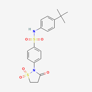 molecular formula C19H22N2O5S2 B3315903 N-(4-(tert-butyl)phenyl)-4-(1,1-dioxido-3-oxoisothiazolidin-2-yl)benzenesulfonamide CAS No. 951898-69-4