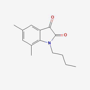 molecular formula C14H17NO2 B3315926 1-Butyl-5,7-dimethylindoline-2,3-dione CAS No. 951899-12-0