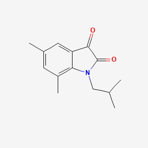 molecular formula C14H17NO2 B3315929 1-Isobutyl-5,7-dimethylindoline-2,3-dione CAS No. 951899-14-2