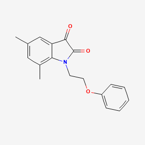 5,7-Dimethyl-1-(2-phenoxyethyl)indoline-2,3-dione