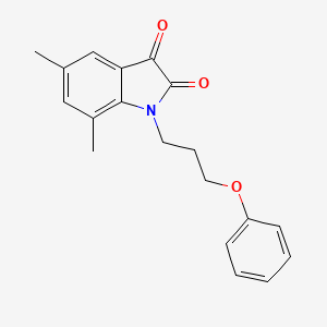 molecular formula C19H19NO3 B3315945 5,7-Dimethyl-1-(3-phenoxypropyl)indoline-2,3-dione CAS No. 951899-30-2