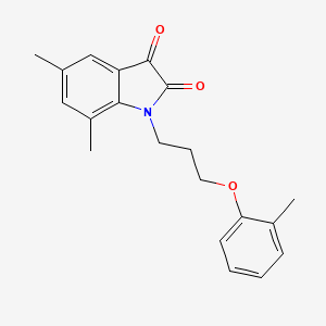 5,7-Dimethyl-1-(3-(o-tolyloxy)propyl)indoline-2,3-dione