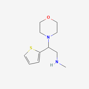 molecular formula C11H18N2OS B3315998 Methyl[2-(morpholin-4-yl)-2-(thiophen-2-yl)ethyl]amine CAS No. 951903-69-8