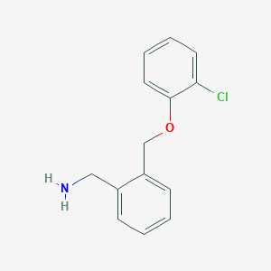 molecular formula C14H14ClNO B3316014 [2-(2-氯苯氧基甲基)苯基]甲胺 CAS No. 951915-22-3