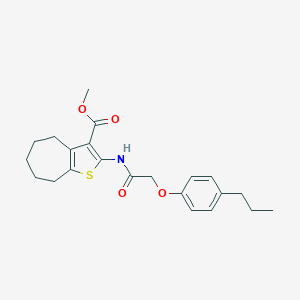 methyl 2-{[(4-propylphenoxy)acetyl]amino}-5,6,7,8-tetrahydro-4H-cyclohepta[b]thiophene-3-carboxylate