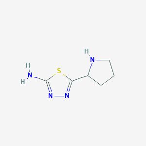 molecular formula C6H10N4S B3316122 5-(Pyrrolidin-2-yl)-1,3,4-thiadiazol-2-amine CAS No. 952959-65-8