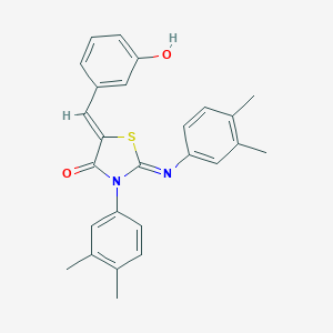 molecular formula C26H24N2O2S B331613 3-(3,4-Dimethylphenyl)-2-[(3,4-dimethylphenyl)imino]-5-(3-hydroxybenzylidene)-1,3-thiazolidin-4-one 