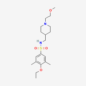 molecular formula C19H32N2O4S B3316130 4-ethoxy-N-((1-(2-methoxyethyl)piperidin-4-yl)methyl)-3,5-dimethylbenzenesulfonamide CAS No. 952983-71-0