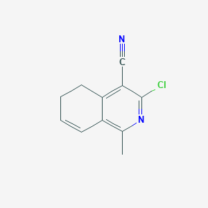 molecular formula C11H9ClN2 B3316160 3-Chloro-1-methyl-5,6-dihydroisoquinoline-4-carbonitrile CAS No. 95306-42-6