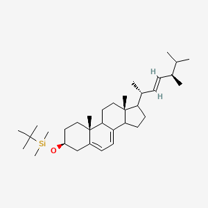 molecular formula C34H58OSi B3316161 (S)-tert-Butyl-[10R,13R-dimethyl-17-(1R,4R,5-trimethyl-hex-2-enyl)-2,3,4,9,10,11,12,13,14,15,16,17-dodecahydro-1H-cyclopenta[a]phenanthren-3-yloxy]-dimethyl-silane CAS No. 95307-26-9