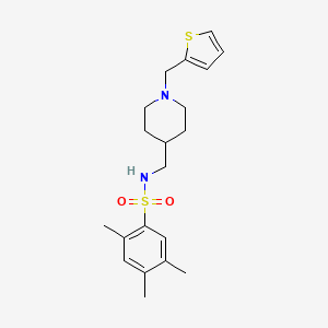 molecular formula C20H28N2O2S2 B3316166 2,4,5-trimethyl-N-((1-(thiophen-2-ylmethyl)piperidin-4-yl)methyl)benzenesulfonamide CAS No. 953140-88-0