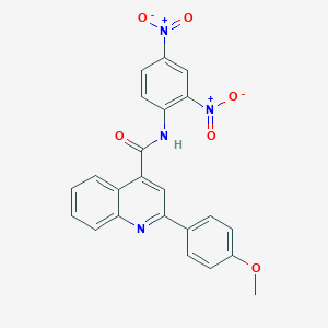 molecular formula C23H16N4O6 B331617 N-(2,4-dinitrophenyl)-2-(4-methoxyphenyl)quinoline-4-carboxamide 