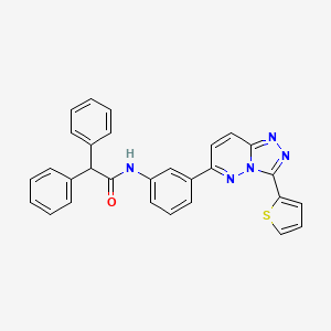 molecular formula C29H21N5OS B3316184 2,2-diphenyl-N-{3-[3-(thiophen-2-yl)-[1,2,4]triazolo[4,3-b]pyridazin-6-yl]phenyl}acetamide CAS No. 953170-64-4