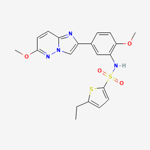molecular formula C20H20N4O4S2 B3316187 5-ethyl-N-(2-methoxy-5-{6-methoxyimidazo[1,2-b]pyridazin-2-yl}phenyl)thiophene-2-sulfonamide CAS No. 953173-66-5