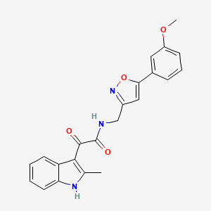 molecular formula C22H19N3O4 B3316199 N-((5-(3-methoxyphenyl)isoxazol-3-yl)methyl)-2-(2-methyl-1H-indol-3-yl)-2-oxoacetamide CAS No. 953208-72-5