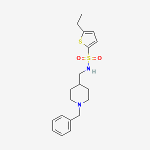 molecular formula C19H26N2O2S2 B3316218 N-((1-benzylpiperidin-4-yl)methyl)-5-ethylthiophene-2-sulfonamide CAS No. 953261-10-4