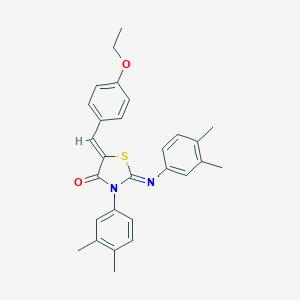 molecular formula C28H28N2O2S B331622 3-(3,4-Dimethylphenyl)-2-[(3,4-dimethylphenyl)imino]-5-(4-ethoxybenzylidene)-1,3-thiazolidin-4-one 