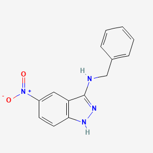 molecular formula C14H12N4O2 B3316235 N-Benzyl-5-nitro-1H-indazol-3-amine CAS No. 953411-59-1