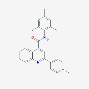molecular formula C27H26N2O B331624 2-(4-ethylphenyl)-N-(2,4,6-trimethylphenyl)quinoline-4-carboxamide 